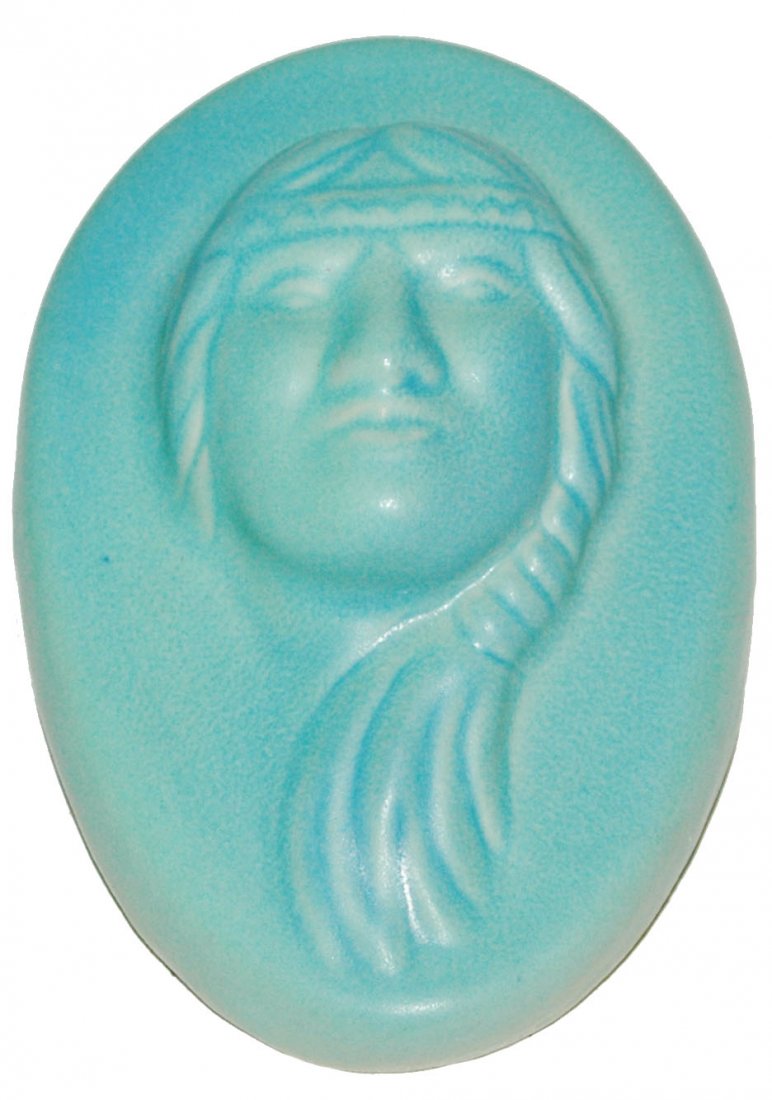 Van Briggle Native American Woman Plaque (1 of 1)