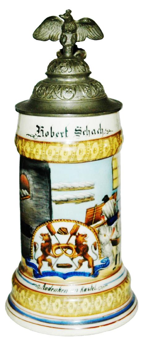 Occupational Detailed Baker Scenes Porcelain Stein (1 of 1)