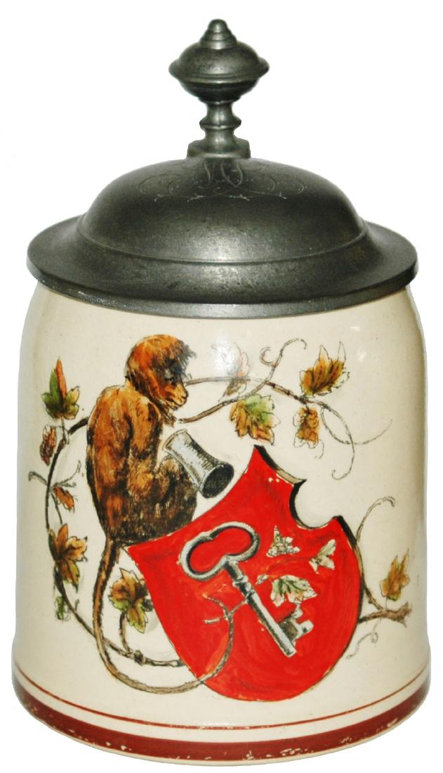 Monkey & Shield w Key POG 1/2L Stein (1 of 1)