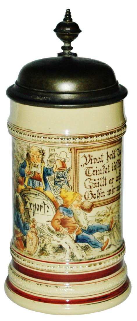 Mettlach Dwarf & Verse Stein (1 of 1)