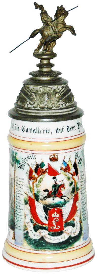 Regimental Hess Garde Drag No 23 Porcelain Stein (1 of 3)