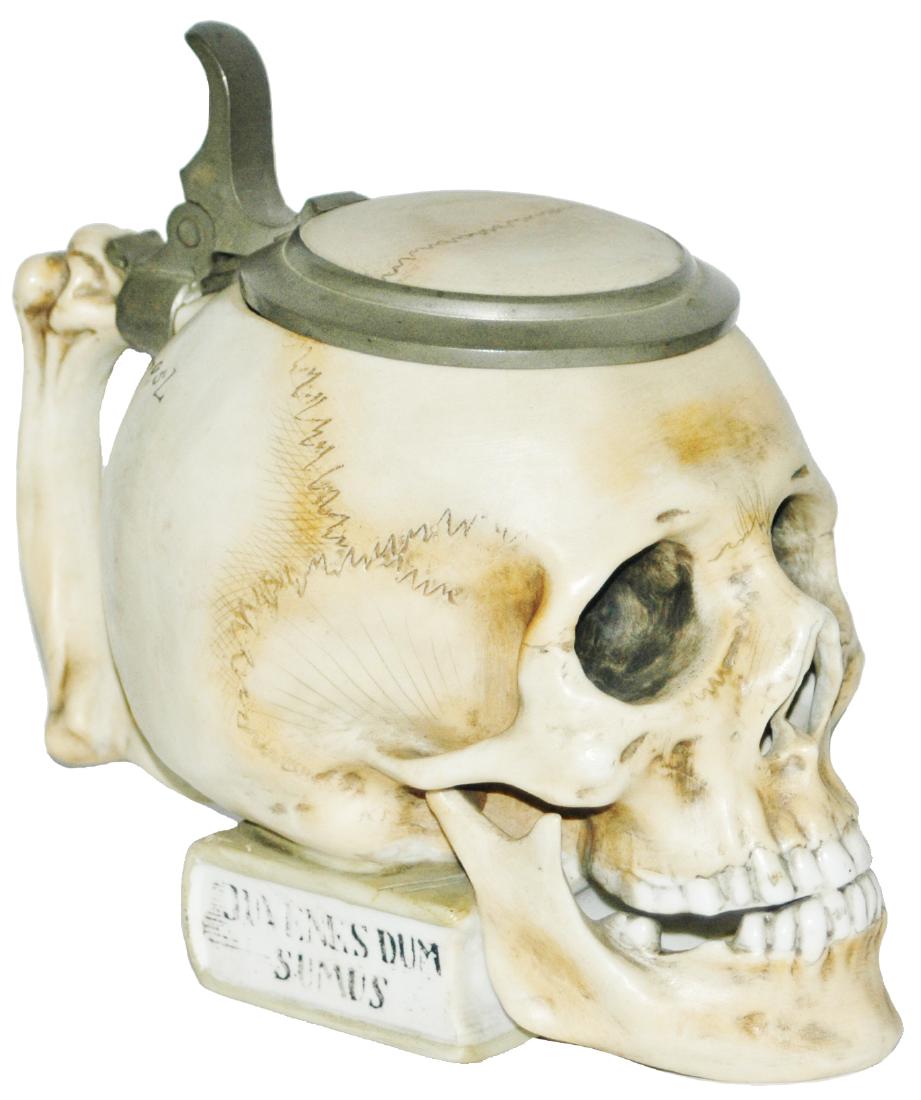Bohne Skull on a Book Character Stein (1 of 1)