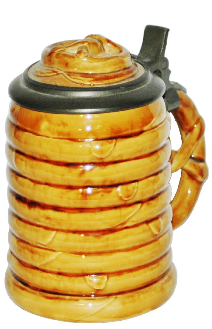 Pretzel Mettlach Character Stein &  Inlay & Handle (1 of 1)