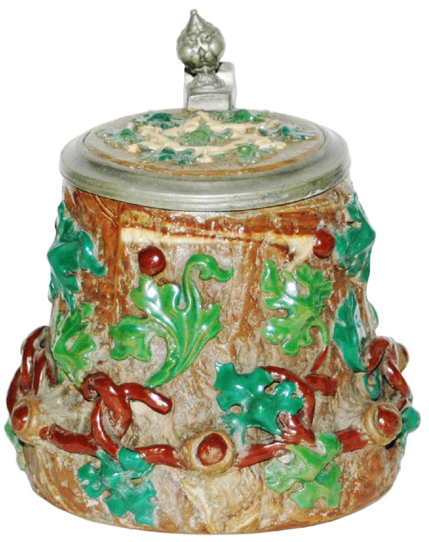Tree Trunk Mettlach Character Stein w Inlay (1 of 1)
