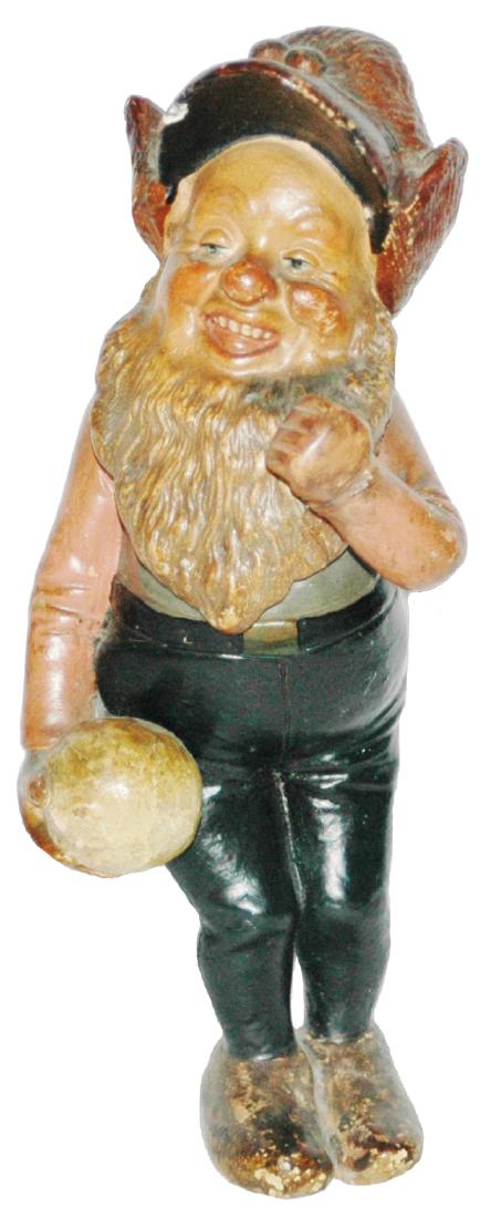 Terracotta Dwarf w Bowling Ball Figure (1 of 1)