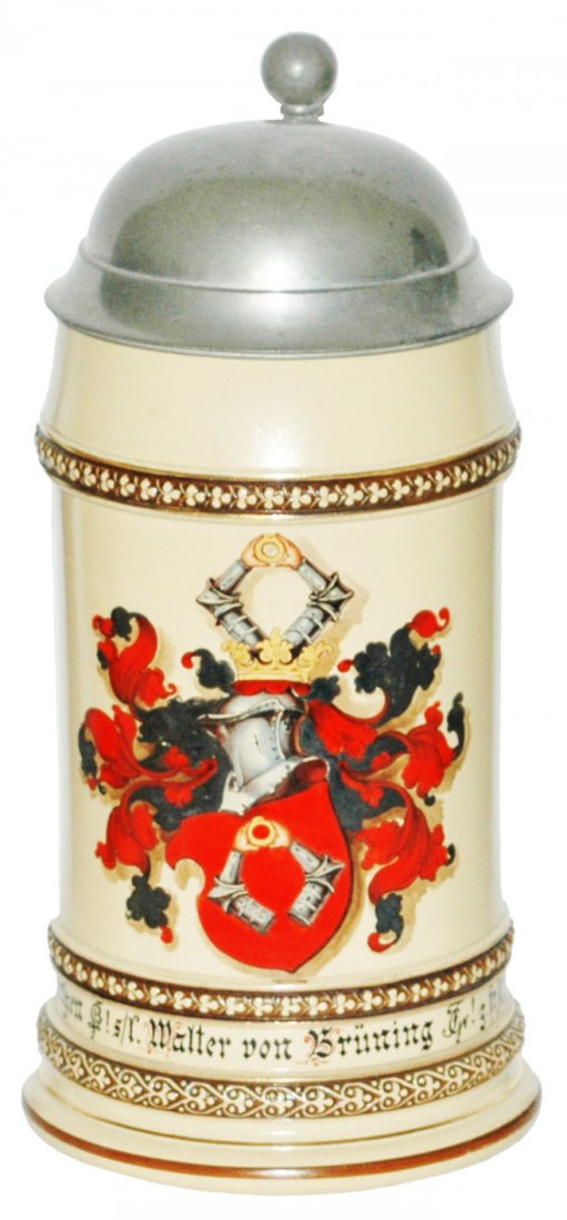 Mettlach Dueling student Stein w Inscription (1 of 1)