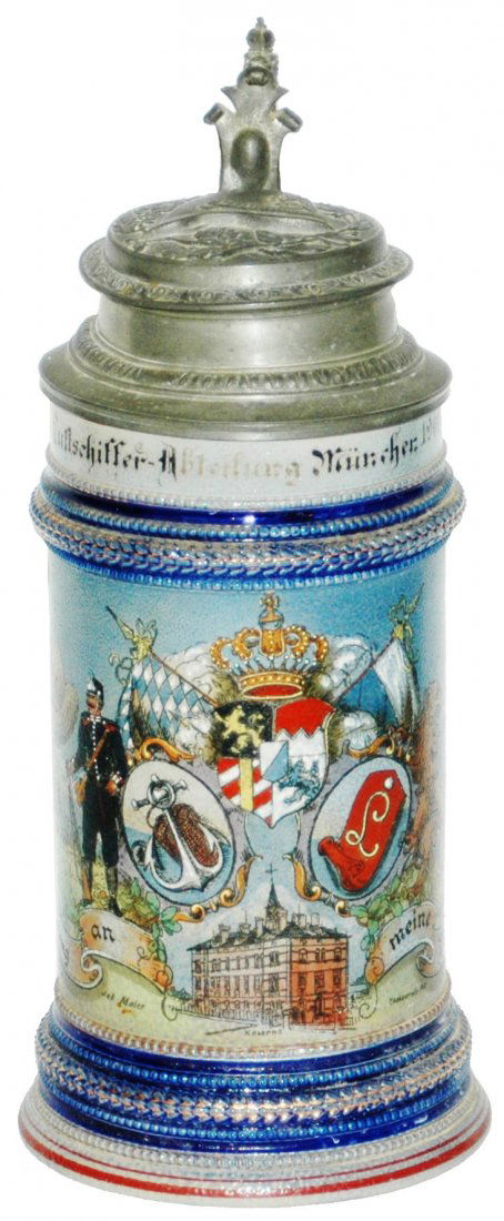 Luftschiffer Zepplin Helmet Lid Regimental Stein