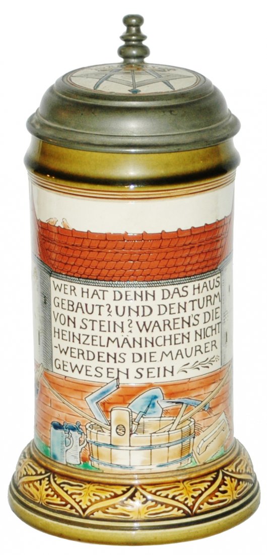 Mettlach Mason Occupational Etched Stein (1 of 2)