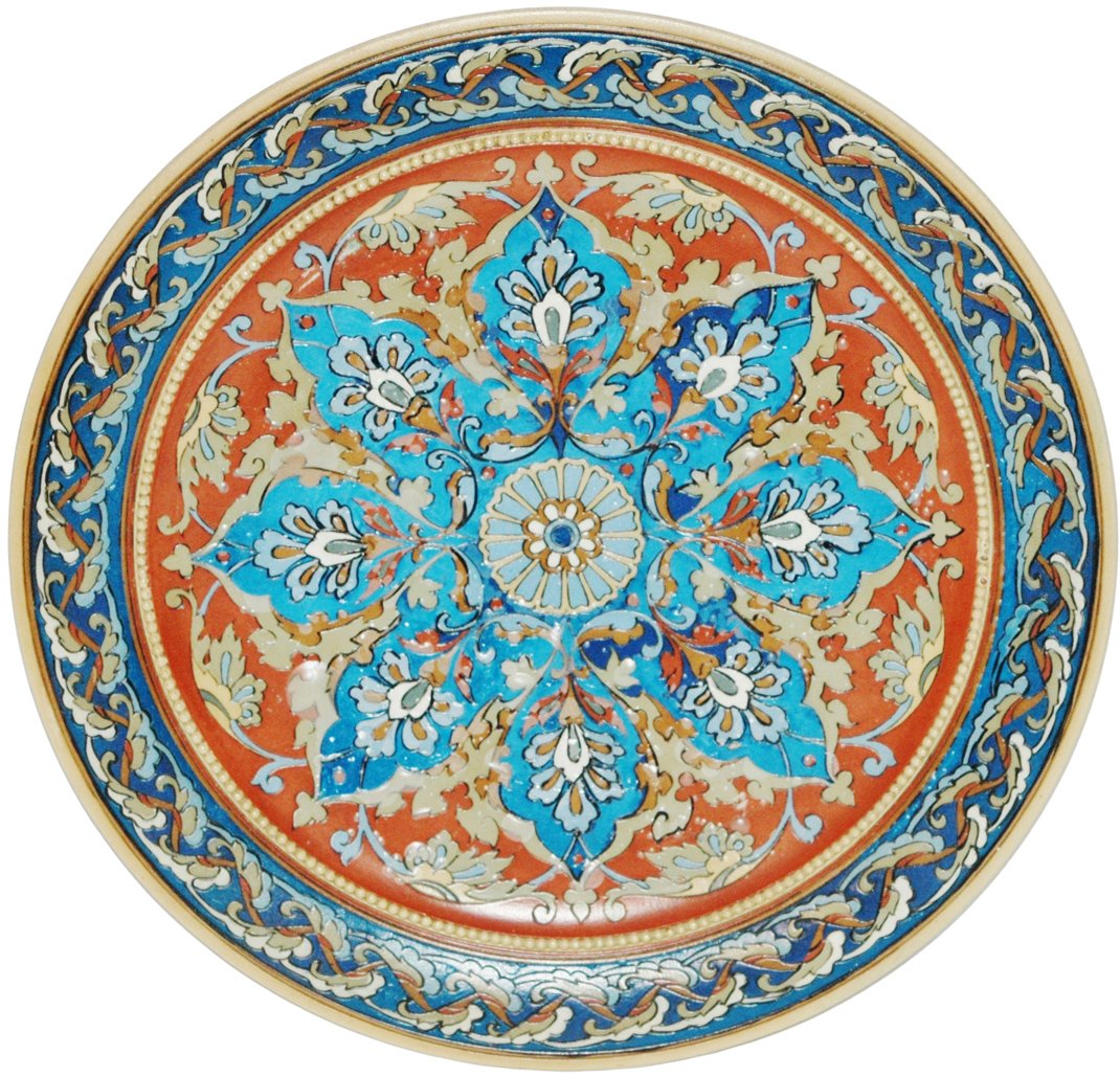 Mettlach Mosaic Floral Plaque (1 of 1)