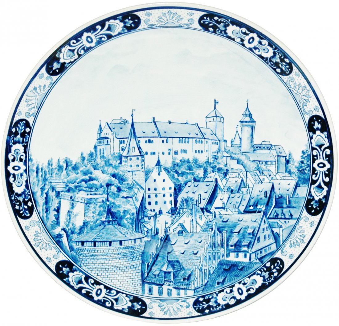 Mettlach Nurnberg Castle & City Views Plaque (1 of 1)