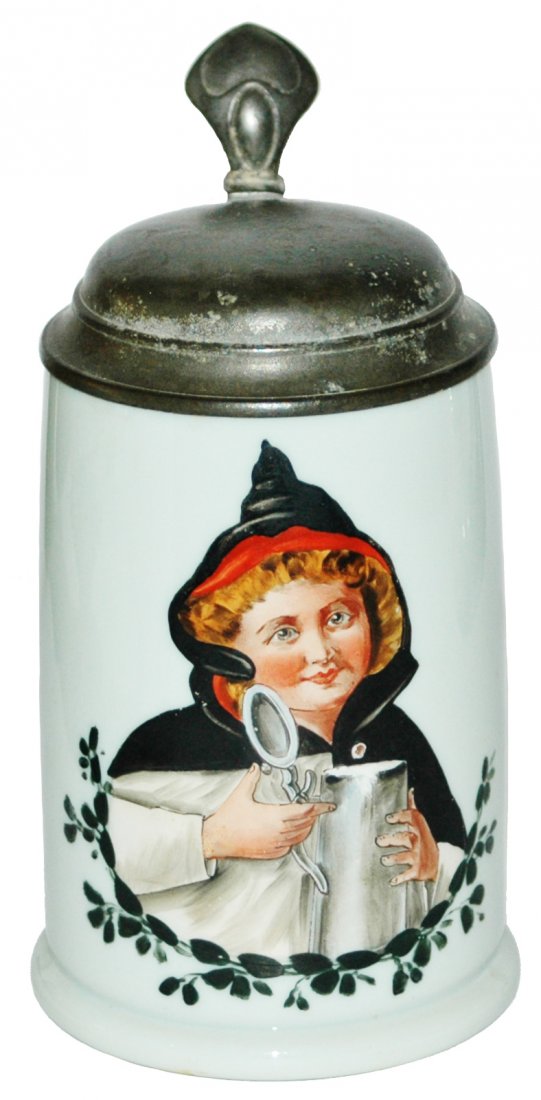 Enamel Munich Child w Beer Milk Glass Stein (1 of 1)