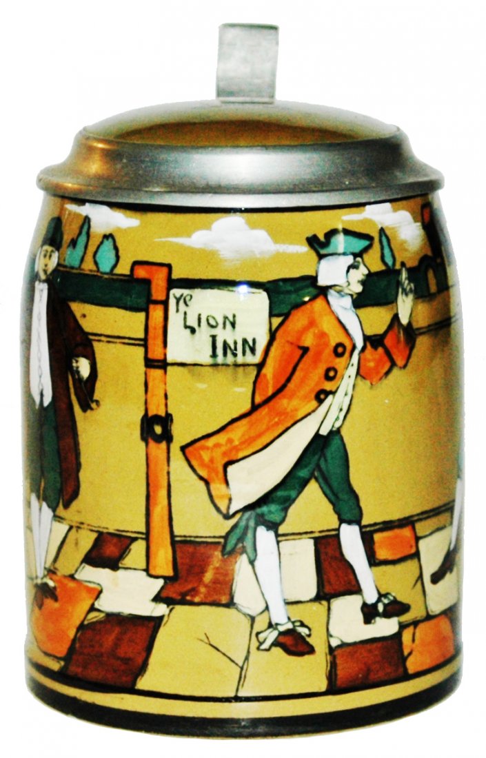 Buffalo Deldare Ware Pottery Colonial Men Stein (1 of 5)