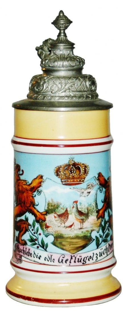 Rare Occupational Chicken Farmer Porcelain Stein (1 of 3)