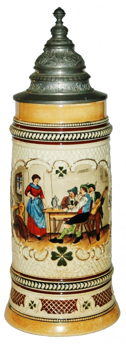 1L Table Scene w 4 Leaf clovers Stein (1 of 3)