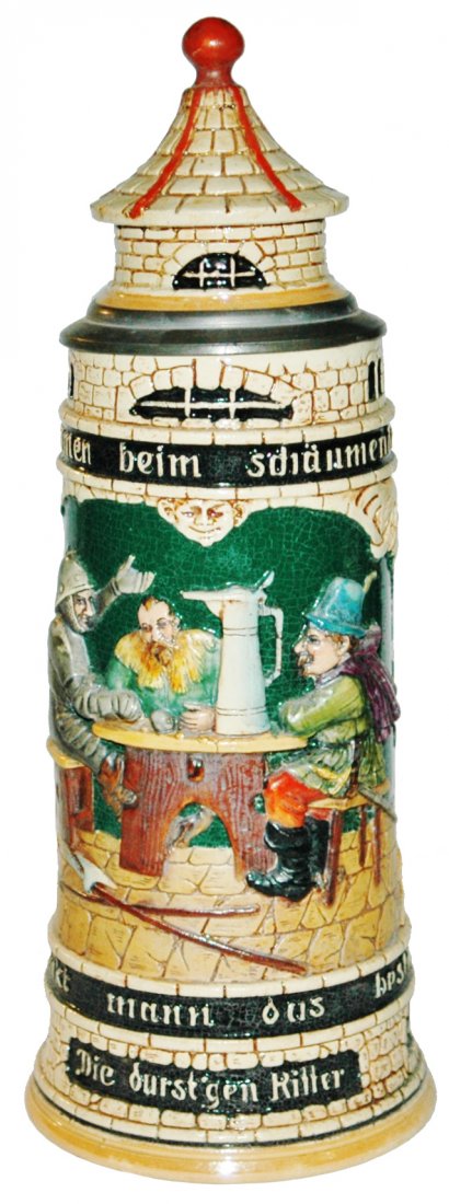 1L Tower Stein w Turret Inlay Lid
