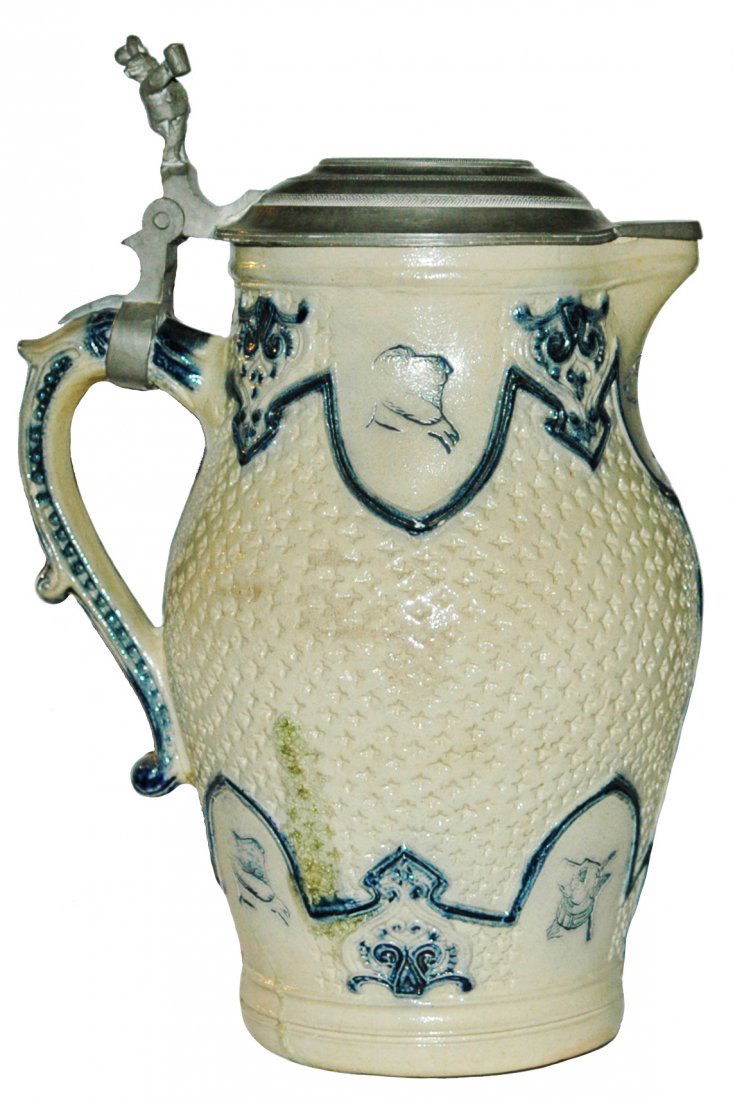 Whites Utica Dog Faces Stoneware Stein (1 of 1)