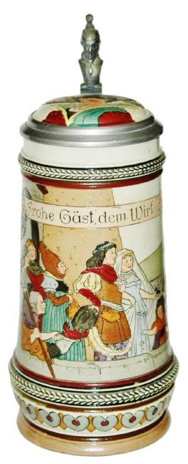 Wedding procession Stein w Inlay lid (1 of 1)