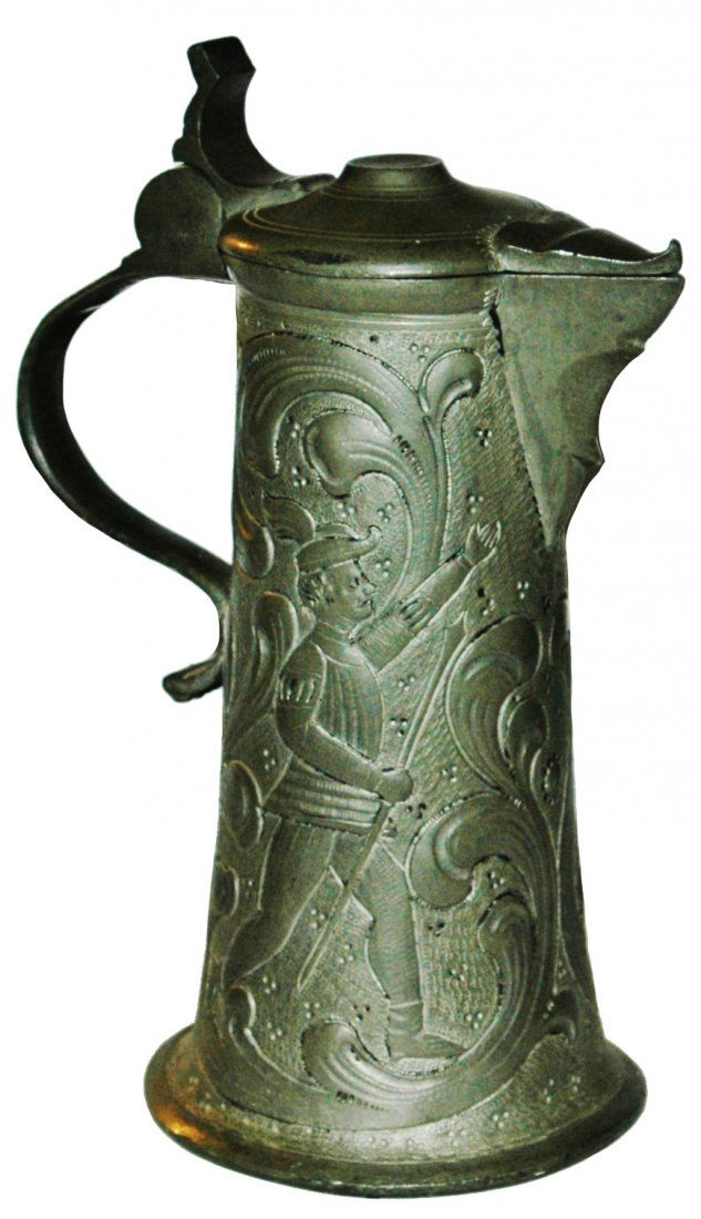1L Hunter  Pewter Stein c. 1780 Johann Rothe (1 of 2)