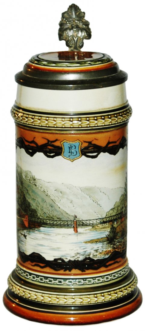 Very Rare EB Shield Mettlach Commerative Stein