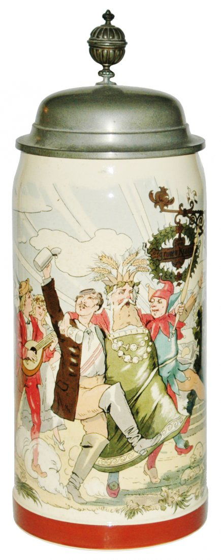Mettlach Gambrinus on Parade Schlitt 3L Stein (1 of 3)