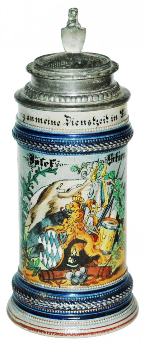 Munich Stoneware Regimental Stein (1 of 4)