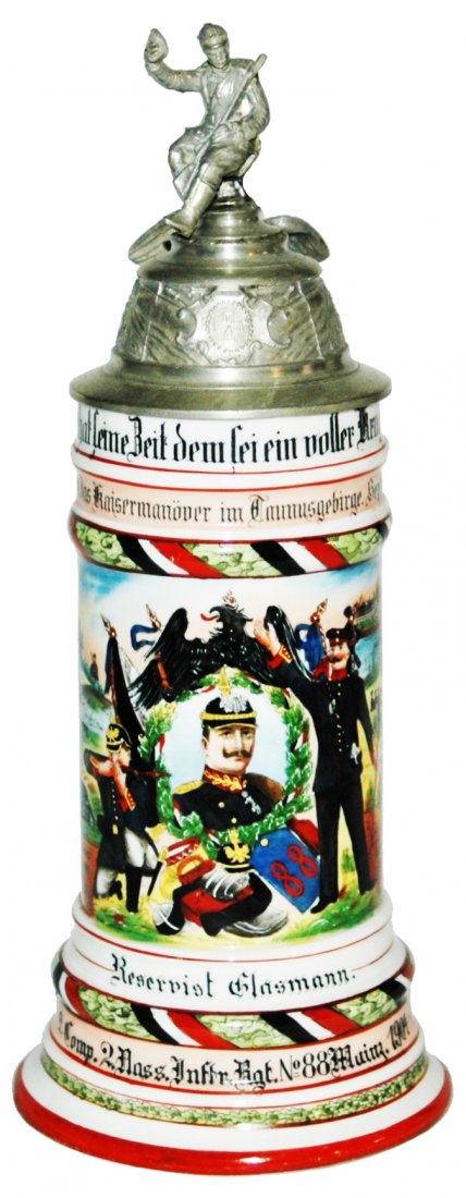 Inft No 88 Mainz Tall Body Regimental Stein (1 of 3)