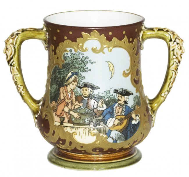 1L Mettlach Pass Cup w Two Cavalier Scenes (1 of 2)