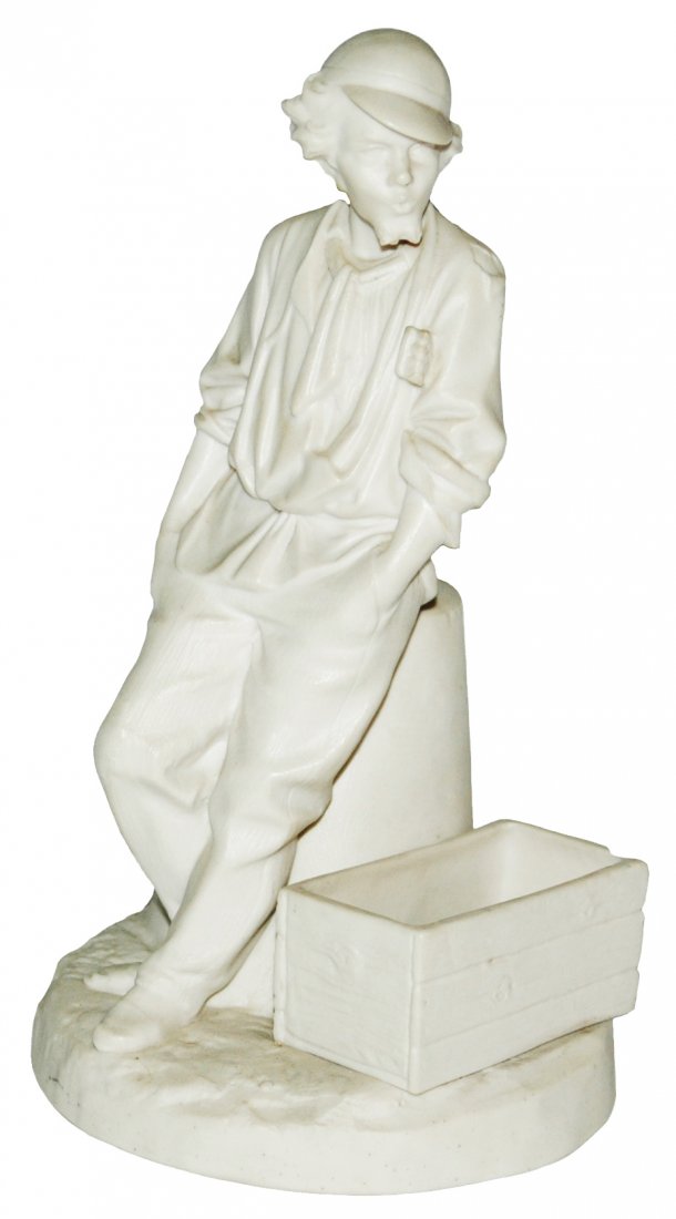 Mettlach Parion Shoe Shine Boy 9" Figurine (1 of 1)