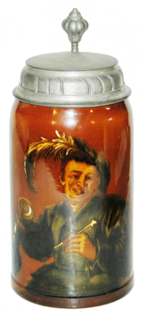 Mettlach Rookwood Cavalier w Pipe stein (1 of 1)