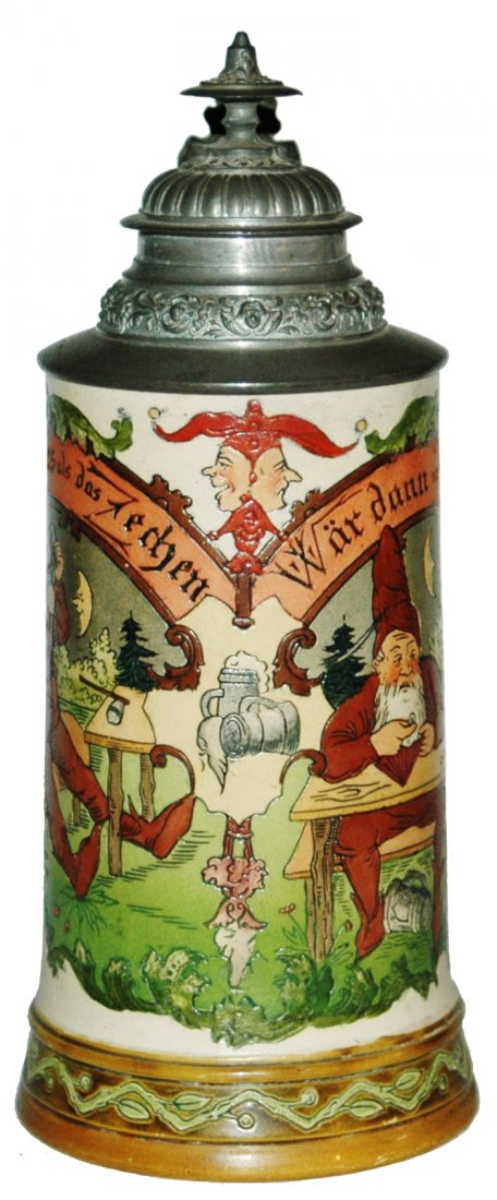 Dwarfs Drinking Scenes etched HR Stein (1 of 3)
