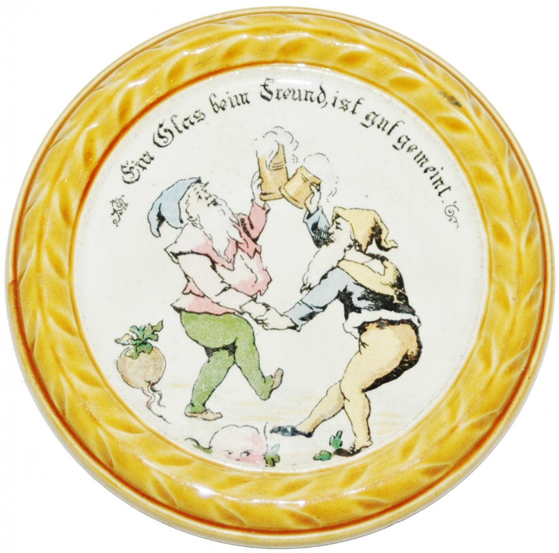 Mettlach Drinking Dwarfs Coaster (1 of 1)