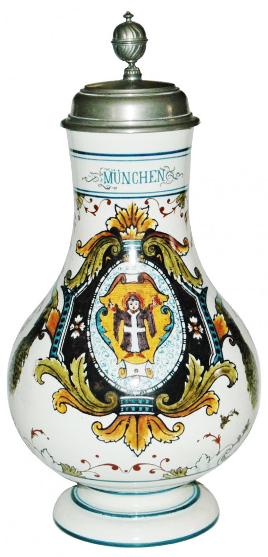 Mettlach 2L Munich Child in Shield Stein (1 of 1)