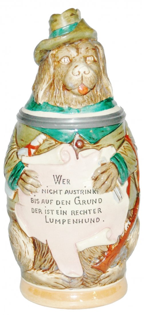 Hunter Dog w Verse Character Stein Tail Handle (1 of 1)