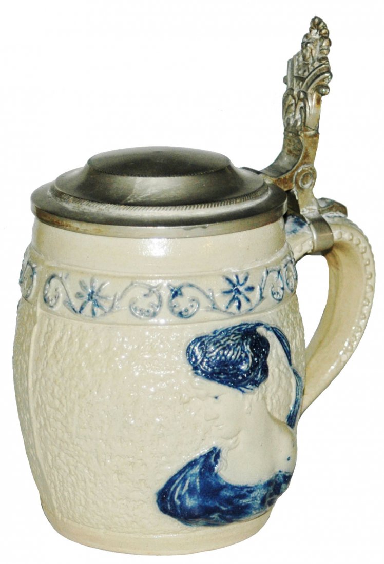 Whites Utica Stoneware Stein of Woman (1 of 2)