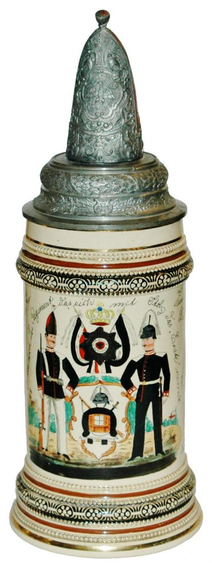 Regimental 1 Garde Star Stein w Midar Helmet Lid