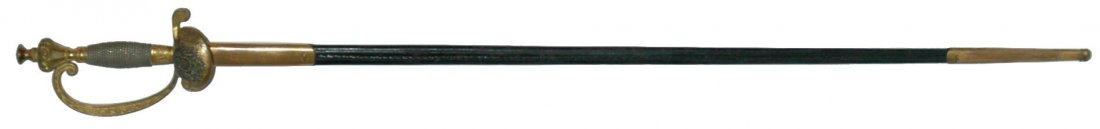 Imperial Eagle German Prussian Sword: Imperial German Prussian Soldiers 37” Sword. Brass Imperial eagle guard and braided brass handle. . Normal wear.