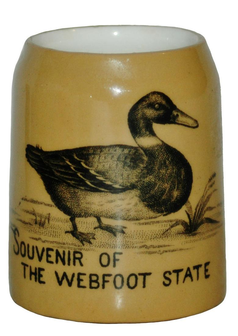 Mettlach Souvenir 1/16 L Oregon State Stein (1 of 3)