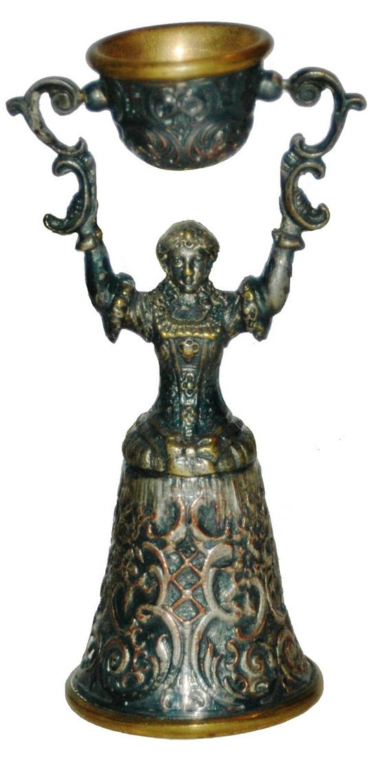 Mini Mixed Metal Wedding Beaker Floral Design (1 of 2)