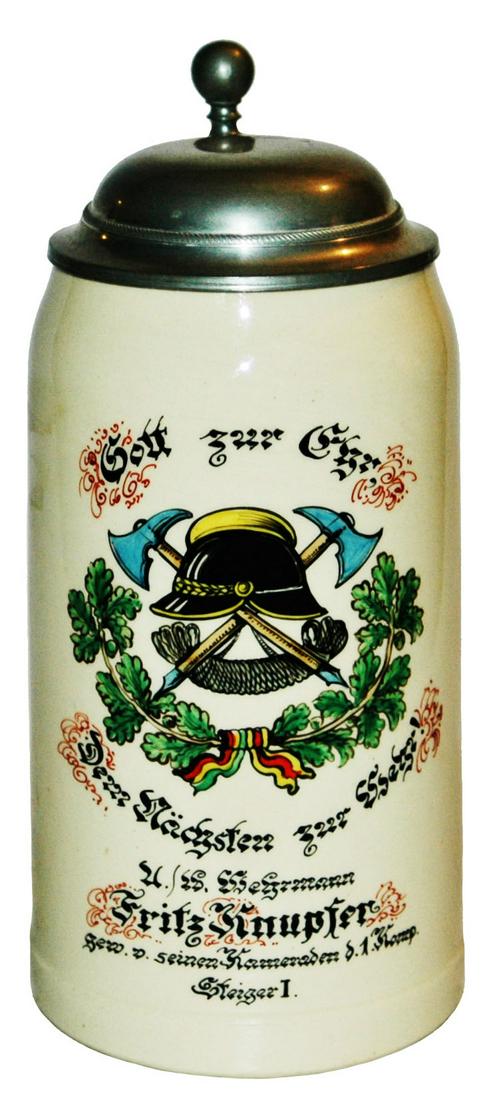 1L Fireman Occupational Stein w Roster