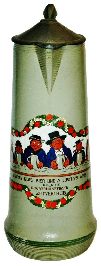 Mettlach Bavaria 3L Family Advertising Stein (1 of 4)