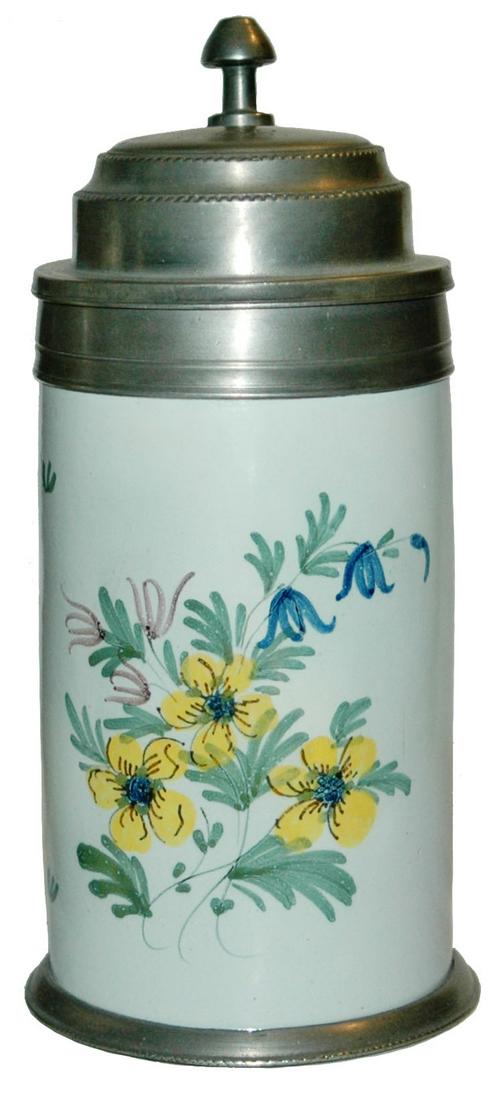 1L Schrezheim Floral Faience Stein circa 1790 (1 of 4)