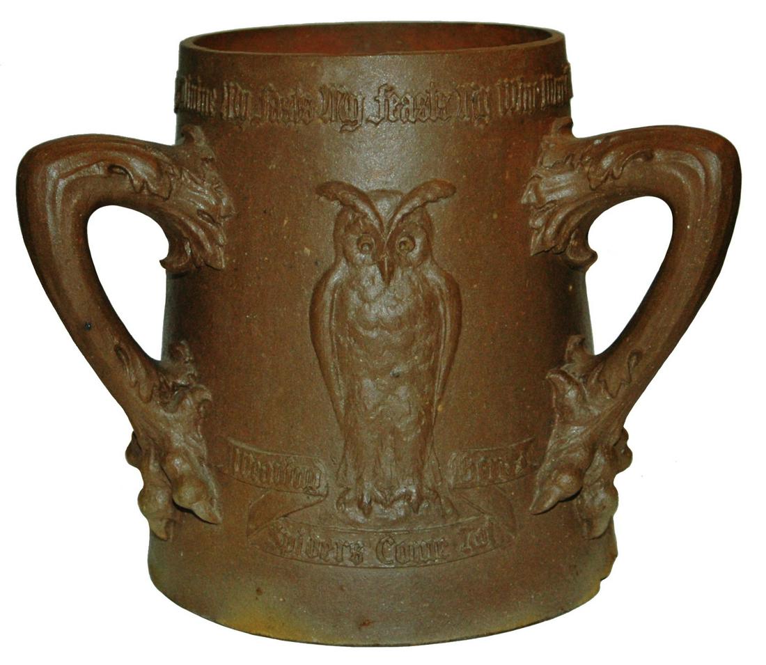 3 Bird Talon Handles Pass Cup w Owls (1 of 4)