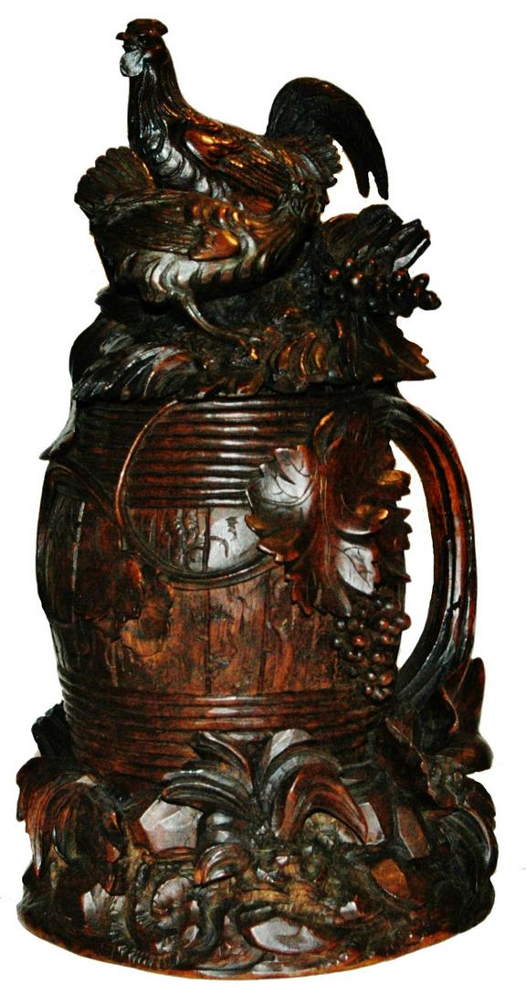 Impressive Black Forest Wood Grapes Stein (1 of 5)