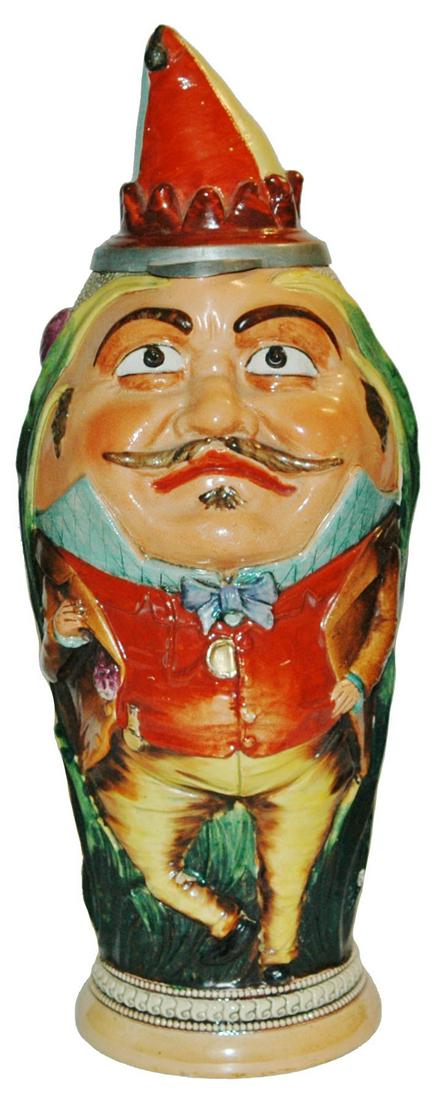 Rare Size 2L Diesinger Jester Character Stein (1 of 4)