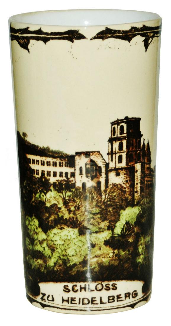 Mettlach Heidelberg Castle Beaker: Mettlach #2327/428 PUG 1/4L Beaker. Heidelberg Castle. Mint.