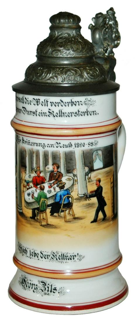 Rare Occupational Stein w Waiter Delivering Food (1 of 3)