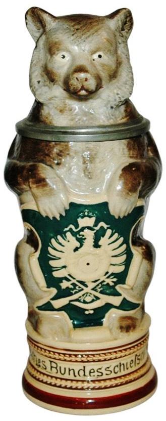 Bear w Eagle Target Character Stein 1890 Berlin (1 of 4)