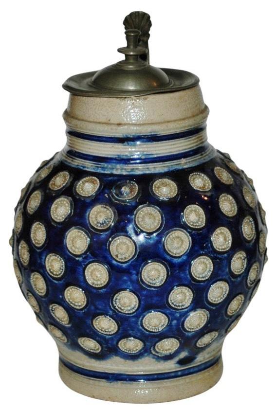 1L Westerwald Stoneware Rosette Stein Circa 1700 (1 of 2)