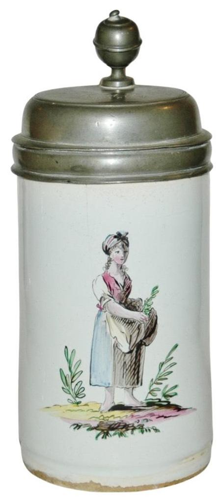 1L Proskau Faience Stein Dated 1810-  Woman (1 of 4)