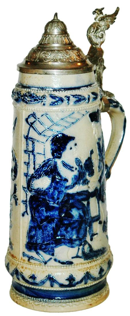 1-1/2L Whites Utica Couple At Table & Floral Stein (1 of 3)